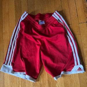 Vintage adidas red shorts